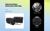 Waterproof leather motorcycle saddlebag