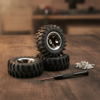 4 Pieces Wheel with Tire Tire and Wheel Set Heavy-Duty Beadlock Wheels for SCX30