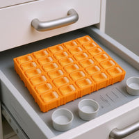 Clear Hinged Lid Orthodontic Storage Box Hard Plastic Oral Parts Organizer Yellow Orthodontic Storage Case Slimline