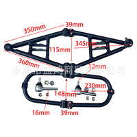 Custom Four-Wheel Steel Tube Vehicle Beach Kart Modified Front Swing Arm Suspension Disc Brake Knuckle Flange Shock Absorber Assembly