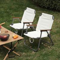 Foldable Folding Chair with Armrests Portable Camping Chair Long-Lasting Furniture Comfortable for Campers, Anglers