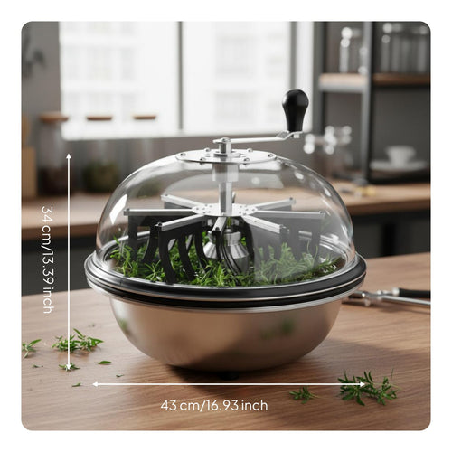 Bowl Trimmer Lightweight and Portable Bowl Leaf Trimmer Clear Top Cover Manual Rotate Cutter for Harvesting, Greenhouse