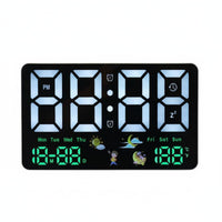 Electronic Wall Clock Digital Display Multifunction Alarm Clock LED Screen Controller Function Decorative Piece Suitable for Living Room Office Bedroom