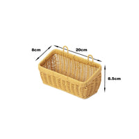 Hanging Wall Basket Sturdy Hanging Basket with Loops Boho for Kitchen