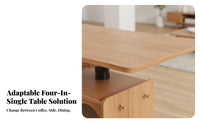 elevateTop Coffee Table Multi-Functional Living Room Furniture With casters Hidden Storage for Apartment Dwellers, Home Workers