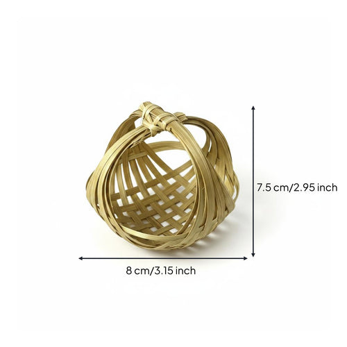 Bamboo Craft Sachet Handmade Bamboo Woven Ornament Easy to Cut and Glue