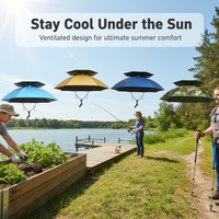 Hands-Free Double-Layer UV Protection Umbrella Hat for Outdoor Activities