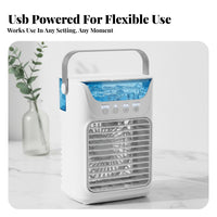 Portable Desktop Misting Fan 3 Speeds Mini Air Cooler Fast Cooling for Bedroom, Dorm Room, Camping