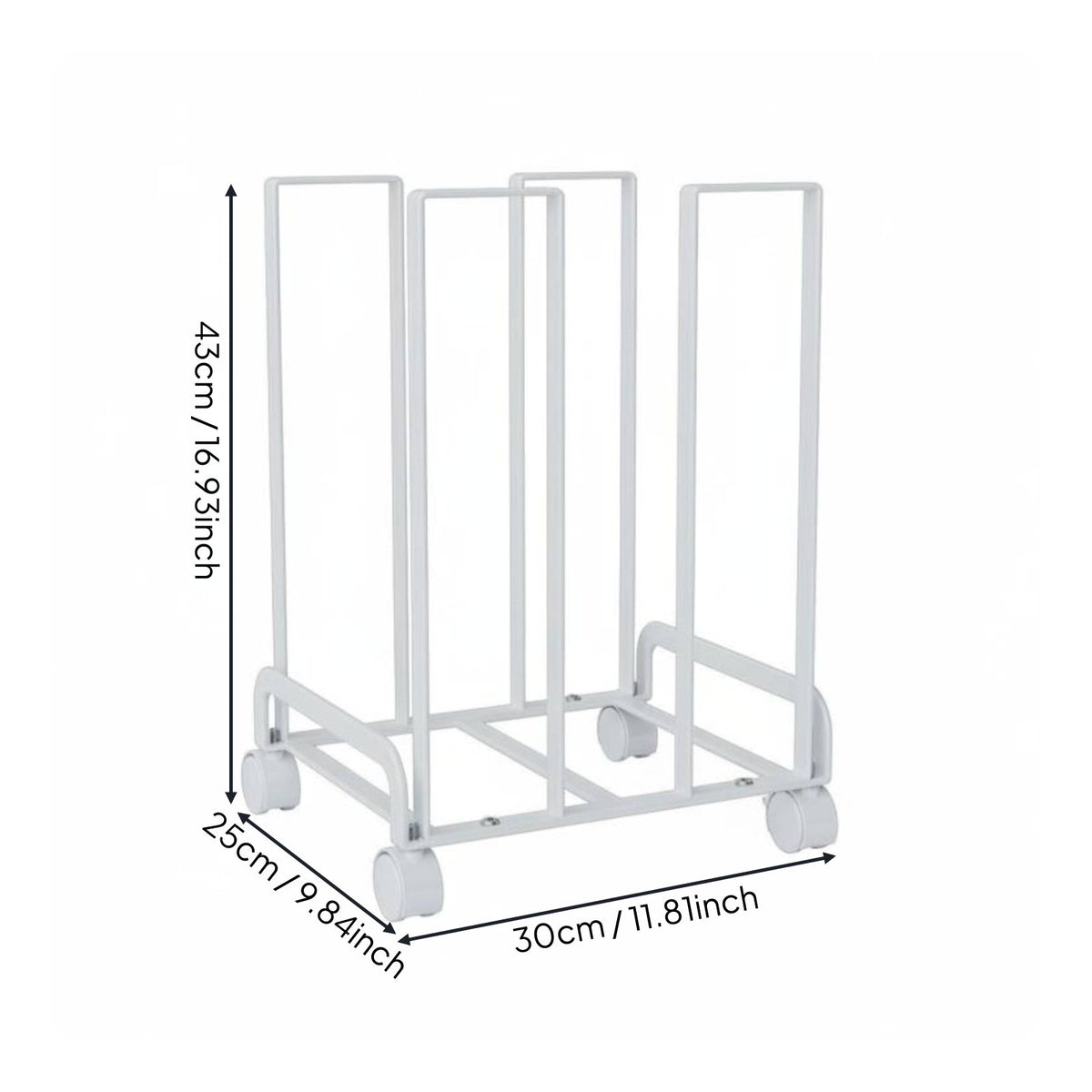 Mobile Cardboard Organizer Japanese Style Cardboard Box Storage Rack With Wheels Utility Cart for Warehouse