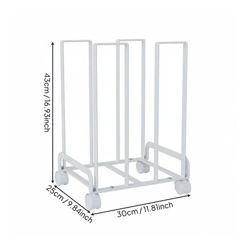 Mobile Cardboard Organizer Japanese Style Cardboard Box Storage Rack With Wheels Utility Cart for Warehouse