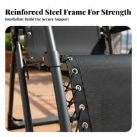 Folding Woven Lounger Portable Adjustable Sun Lounger High Weight Capacity