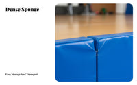 Foldable Design Folding Tumbling Mat Fall Protection Folding Crash Mat Heavy Force Absorption Thick Crash Pad Multi-Purpose for Gymnasts, Cheerleaders, Dance Studio, Gymnasium, School, Home