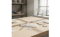 Precision Ceramic Drawing Pen with Replacement Nibs Telescopic Ceramic Plotting Pen Metal for Potters