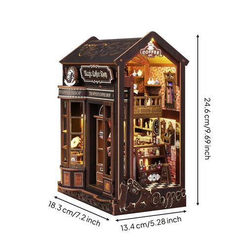 DIY Coffee Shop Model Gift Idea Coffee Shop Book Nook Easy Assembly for Adults