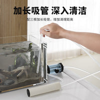 Electric Small Water Pump for Fish Tank Water Change and Feces Suction, Turtle Tank Self-Priming Feces Cleaner