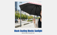 Women's Folding Sun Umbrella Three-fold Frame Black Coating Automatic Open Cute Cartoon Pattern Stainless Steel Shaft Lightweight Dual-use Suitable for Young Adults Everyday Style Outdoor Activities