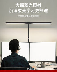 跨境led台灯桌面办公学习阅读学生专用护眼鹅颈管双头夹子台灯