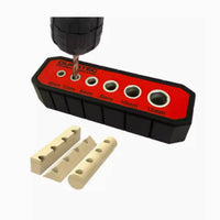 Accurate Positioning Dowel Hole Jig Self-Centering Drilling Positioner Block 2-in-1 Hole Drilling Guide Anti-Slip for Woodworkers, Furniture Making