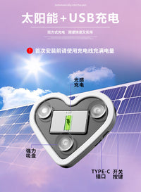 汽车三角窗led太阳能爱心霓虹灯后窗发光车内改装饰氛围灯免接线