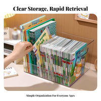 Clear Book Bin Transparent Design Clear File Divider Multipurpose for Classroom