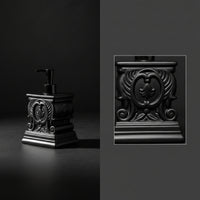 Vintage-Style Soap Dispenser | Embossed, Refill Bottle with Pump, for washroom