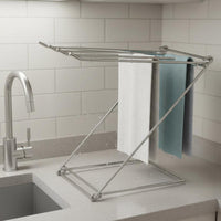 Countertop Dishcloth Holder Draining Design Countertop Rag Dehumidifying Rack Foldable Dishcloth Hanger for Sink