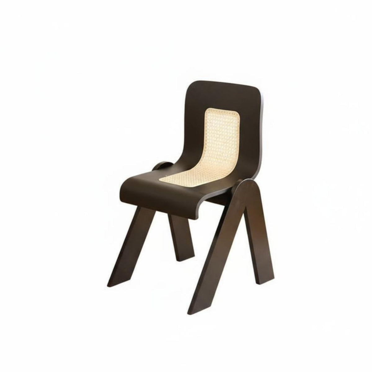 Cane rear Armchair Vintage Inspired Dining Chair Woven rearrest Stylish Accent Piece for Design aficionados, Living Room, Office