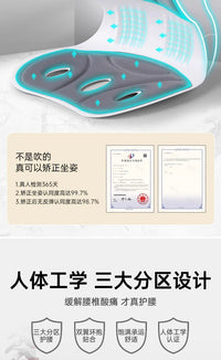 正护腰坐垫久坐神器人体学腰部支撑靠垫座椅腰托办公室垫按摩