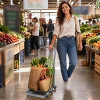Hand-Push Trolley Low-Height Metal Trolley Compact