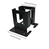 2 Pieces Post Base Bracket Matte Black Post Base with Socket Bolt-on for DIYers