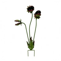 Carnivorous Flower Stake Foliage Details Three-Head Flower Stake Dark Interior