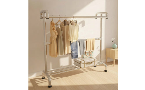 Indoor Outdoor Clothes Drying Rack Rust-Resistant Laundry Drying Rack Space-Saving Airer Heavy Duty for Families