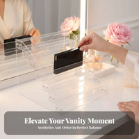 Tiered Cosmetic Stand Space-Saving Tiered Shelf Easy Assembly for Dressing Table