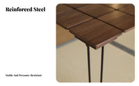 Tiled Wood Top Table Long-Lasting Living Room Furniture Easy Assembly