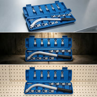 15-Piece Pulley Adjustment Tool Kit Curved Belt Tensioner Tool Kit Multi-Size Portable for Mechanics