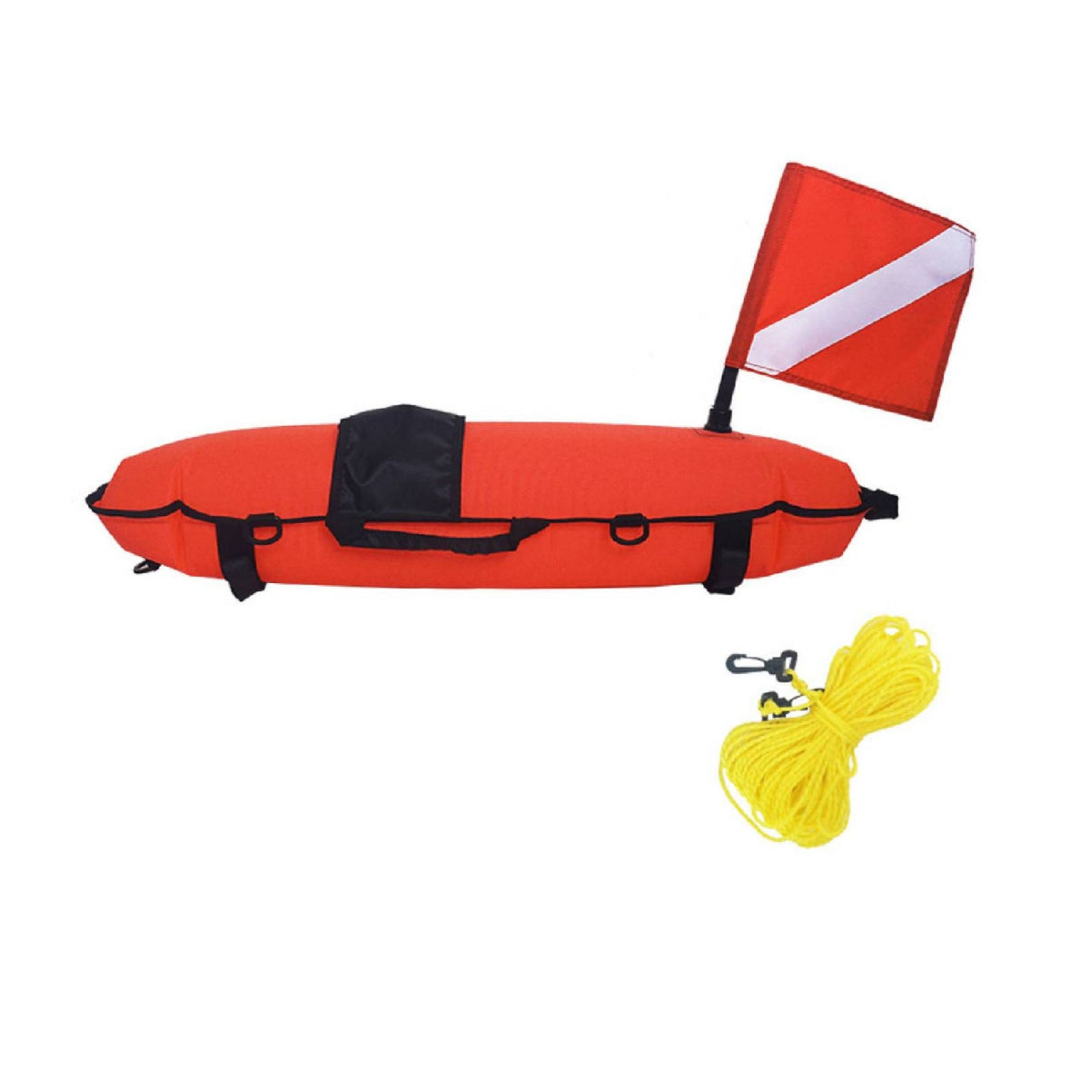 High Visibility Surface Marker Buoy Long-Lasting Inflatable Buoy Portable Indicator Tube Streamlined for Spearfishing