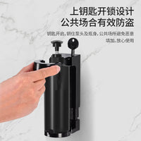 新品酒店浴室免打孔防盗壁挂皂液器支架 按压式皂液器置物收纳架