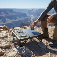 Folding Camp Table Foldable Iron Folding Table Compact Furniture for  , Simplifiers, Hiking, Picnics, Outdoor