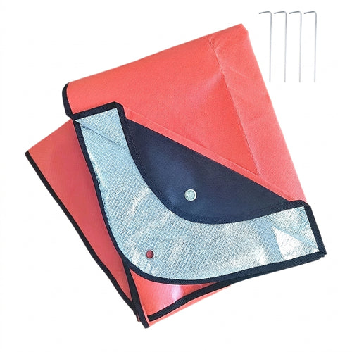 Emergency Blanket Foil, Thermal Blanket for Camping 150x210cm, Insulated Ground Mat for Outdoor Survival, 1-2 Person Shelter