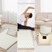 Cushioned Acupuncture Massage Set Portable Acupuncture Mat with Pillow Eco-Friendly Acupressure Mat with Pillow Compact for Home, Travel