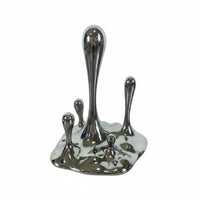Abstract Liquid Droplet Statue Electroplated Finish Melting Liquid Sculpture