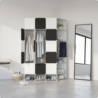Cube Wardrobe Cabinet Multi-Compartment Cube Closet Organizer Plastic Panels