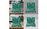 Mechanics Tool Set with Storage Case 72-Tooth Socket Wrench Set with Storage Case Electroplated Mechanics Tool Kit for Handymen
