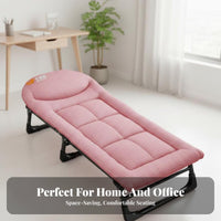 Foldable Nap Chair Space-Saving Reclining Lounger Adjustable Recline with Lock