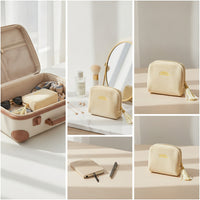 Zippered Jewelry Organizer with Zipper Velvet Jewelry Case with Pockets Slim Travel-Friendly for Business Trips