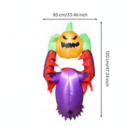 Inflatable Pumpkin Creature Halloween Inflatable Jack-O'-Lantern Yard Decoration Inflate Outdoor for Lawn, Front Porch