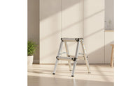 Double-Sided Ladder Stool with Wide Pedals Foldable Folding Ladder Sturdy Folding Step Stool Heavy Duty for Home, Apartment, Utility Room