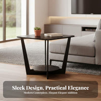 Curved Based Side Table Light Luxury stylish Household Furniture Space-Saving adaptable for Living Room