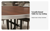 Round Dining Table with Turntable Strong Load-Bearing Round Dining Table Turntable Stable and Firm Household Furniture for Home, Kitchen, Living Room