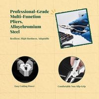 Multifunctional Pliers Set, 8 cm Long Nose, wire snipper, Non-Slip Handles, Precise Cutting, Suitable for Home Use, Workshop, Electricians